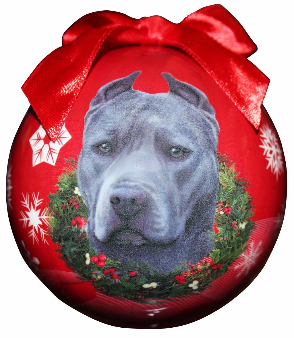 Pitbull Christmas Ornament 