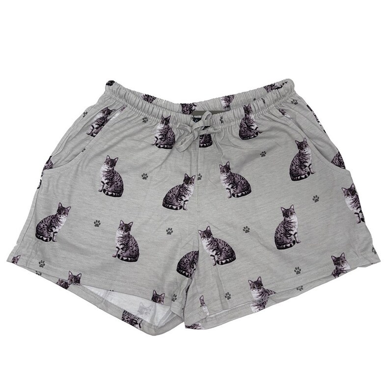 Silver Tabby Womens Lounge Shorts Super 