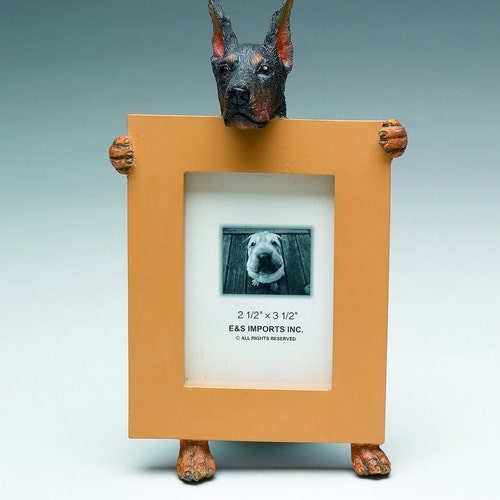 Black Doberman Picture Frame Makes a Perfect Gift for Doberman Etsy