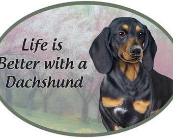 Dog Bone Magnet: I Love My DachshundCars GIANT SIZE!! Trucks Refrigerators 