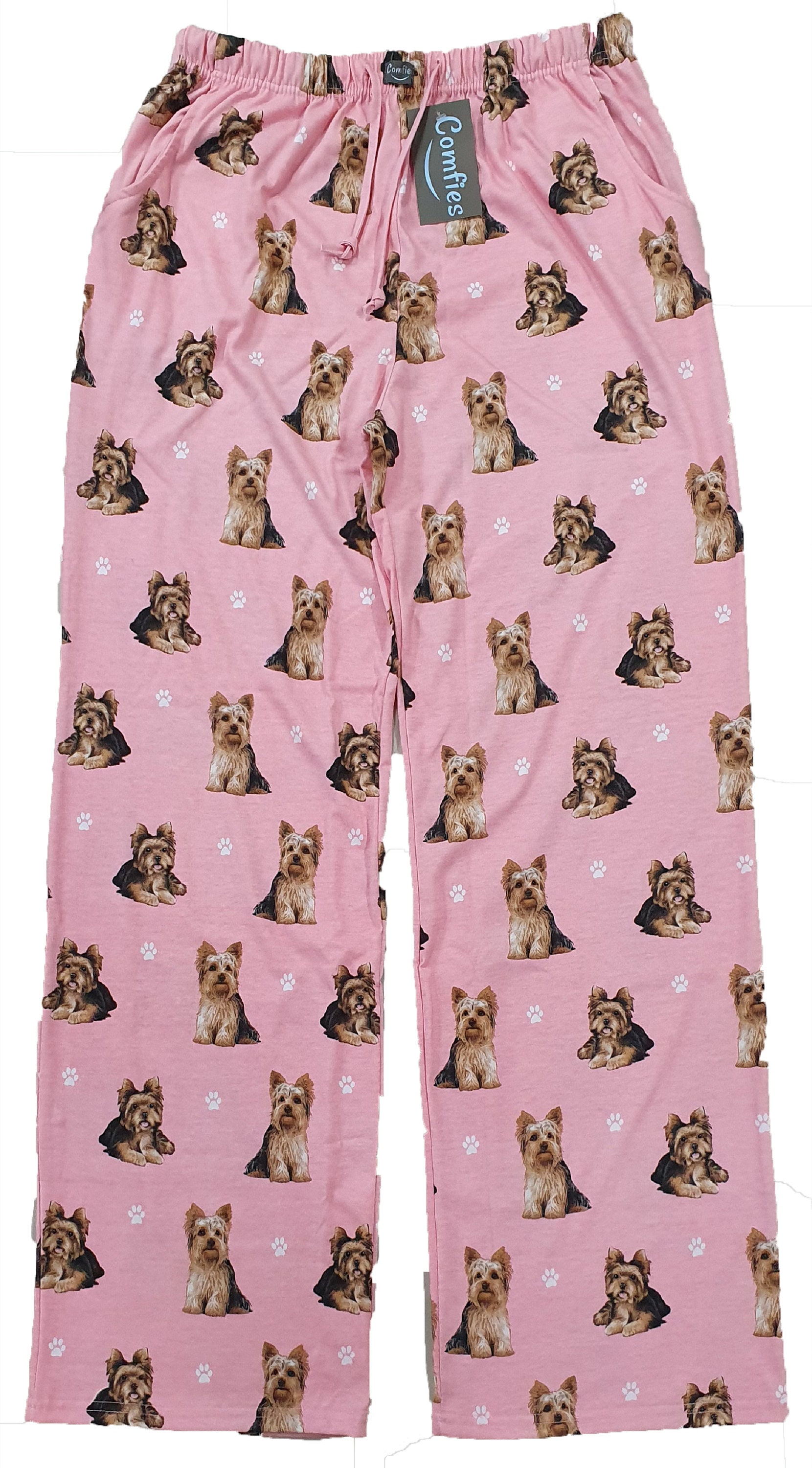 Yorkie Unisex Cotton Blend Pajama Bottoms Super Soft and Etsy India