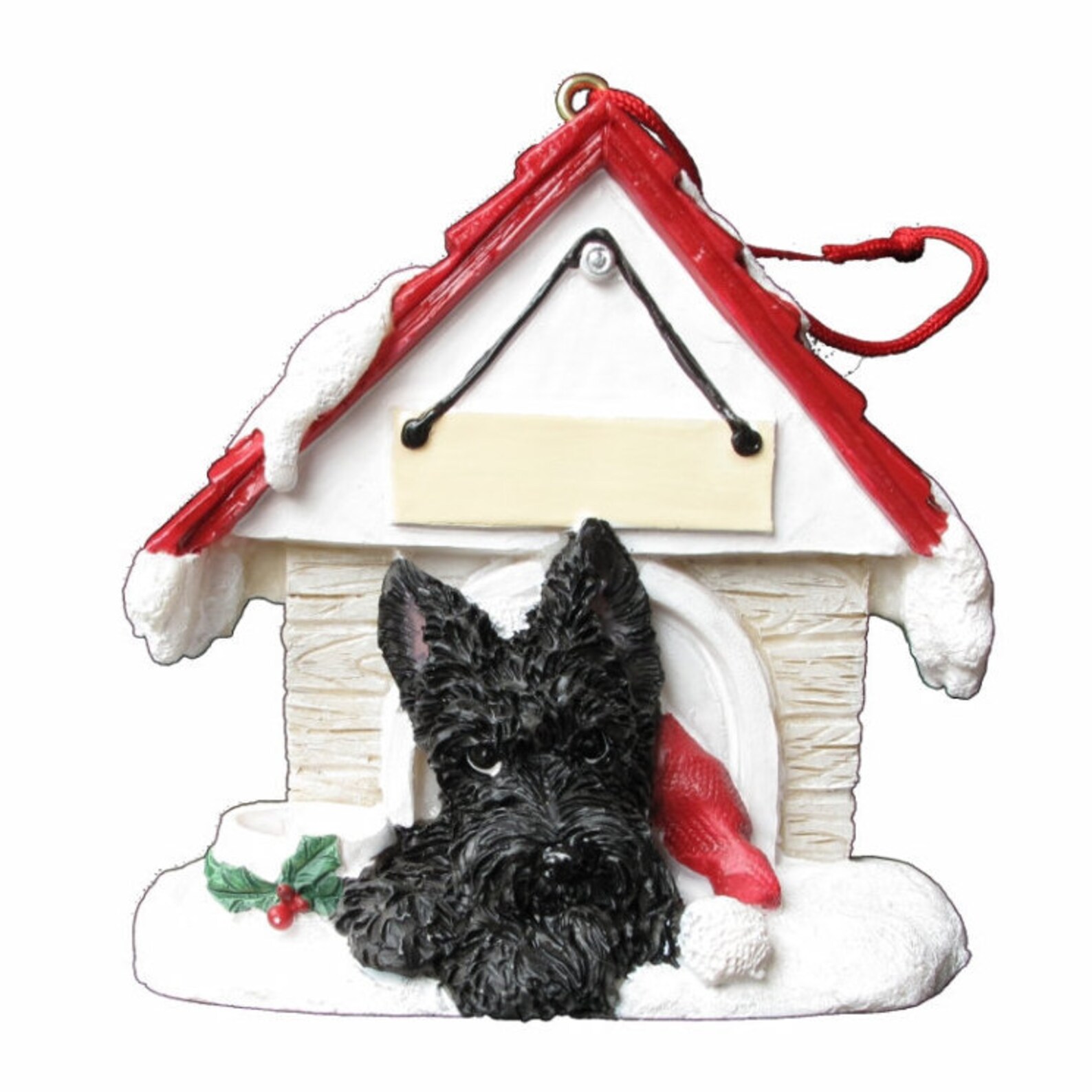 Scottish Terrier Christmas Ornament With Back Etsy