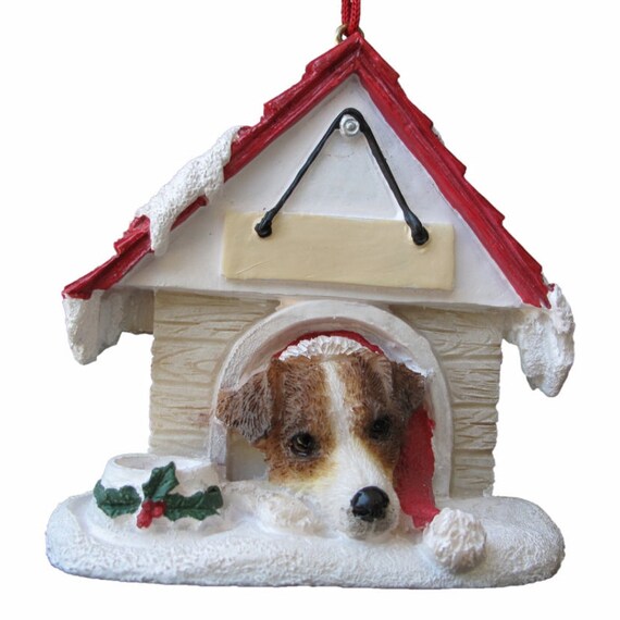 Jack Russell Christmas Ornament With Back Etsy