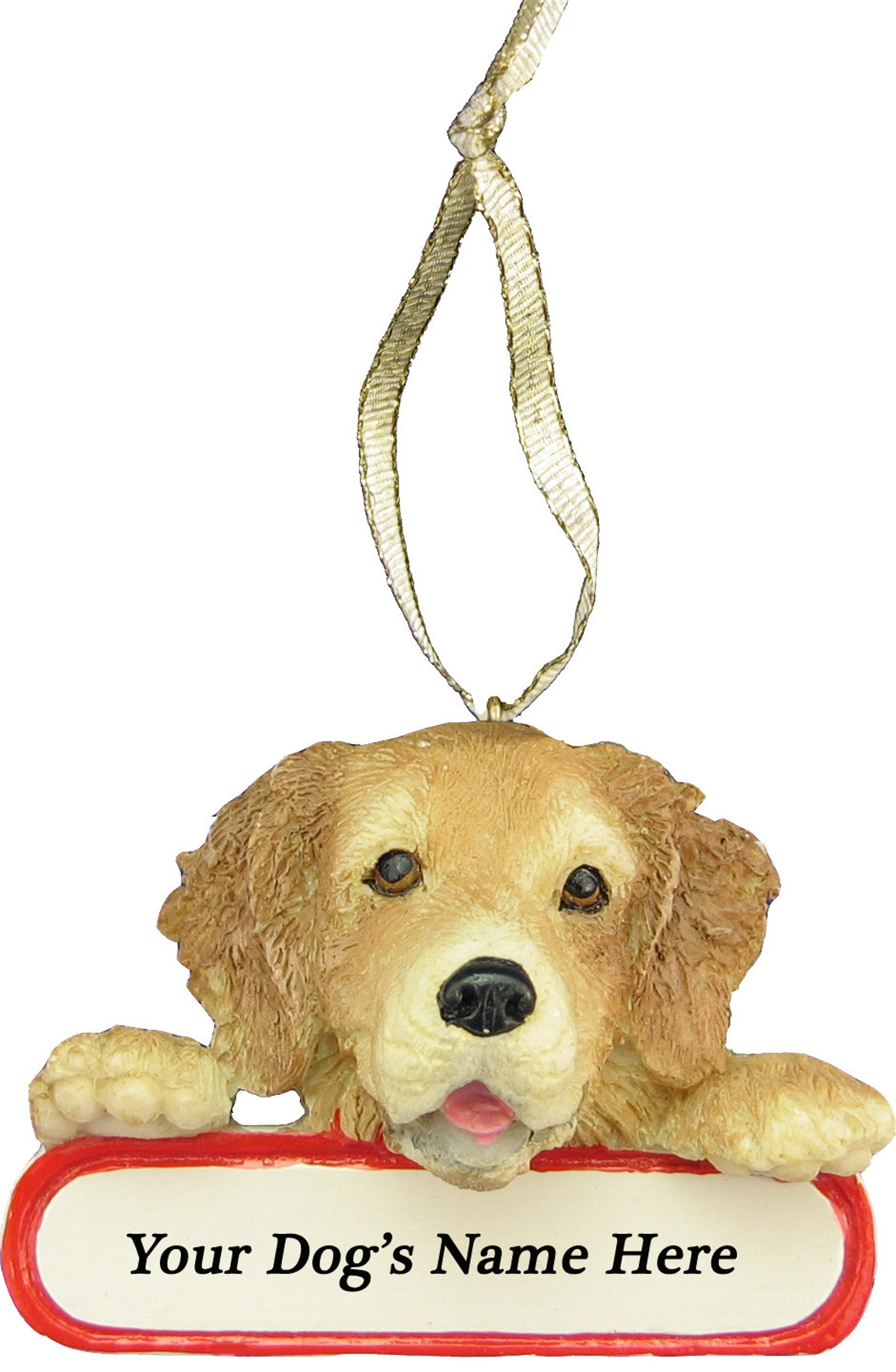 Golden Retriever Ornament With Personalized Name Plate A Great Etsy