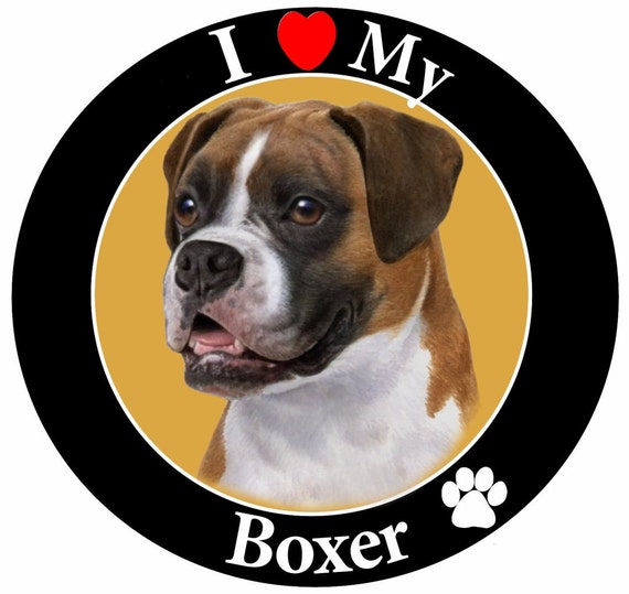 Boxer Dog Vintage Style Fridge Magnet or Print