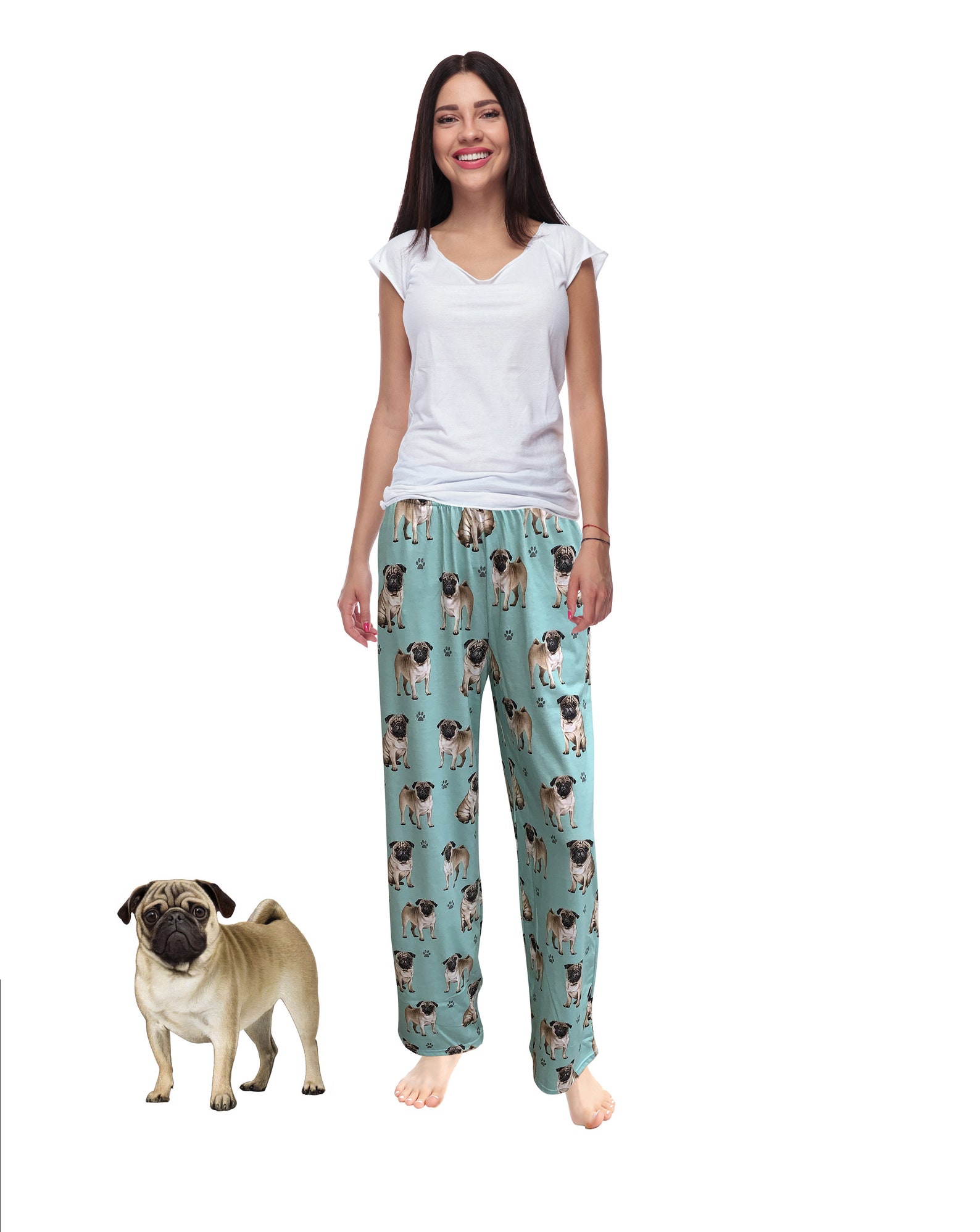 Pug Unisex Cotton Blend Pajama Bottoms Super Soft and Etsy