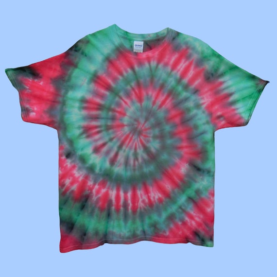 red and green tie dye shirts