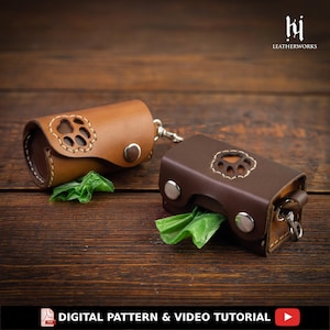 Dog Poop Leathe Bags Pattern / Waste Bag Holder