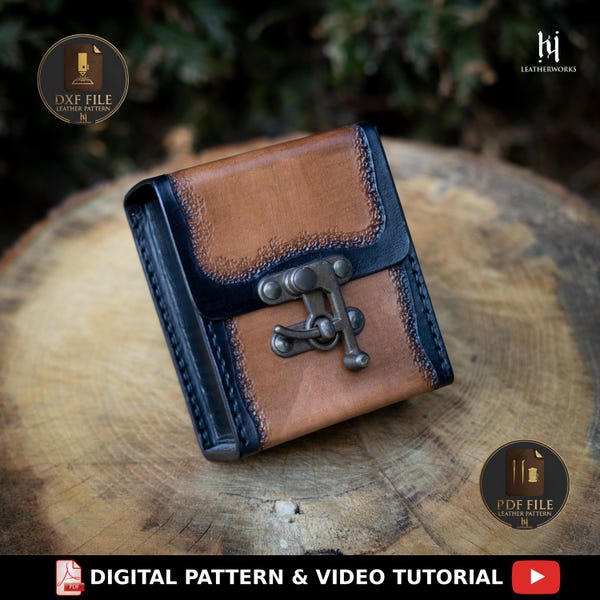 Leather Deck Box Pattern: Three Sizes, Card Case (PDF Video Tutorial), MtG Box,  DXF & SVG Lasser Files