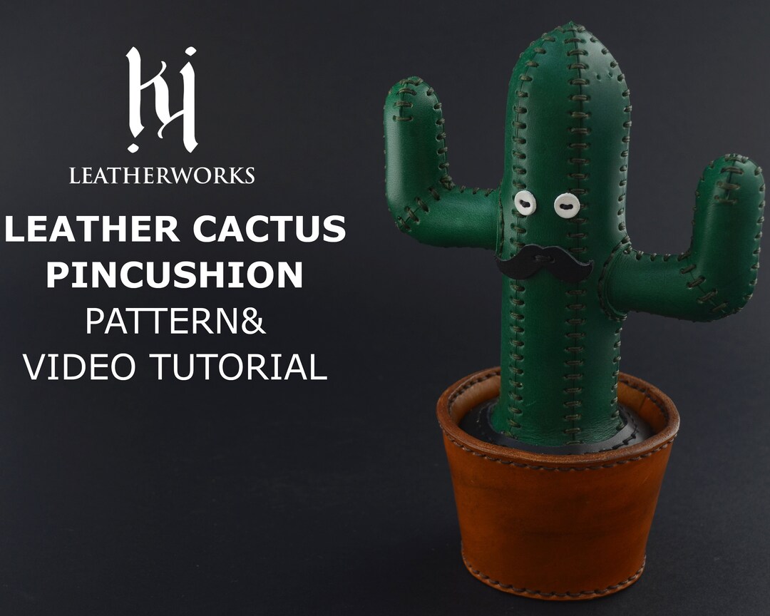 Leather Cactus Pincushion Pattern PDF / Cactus Pin Cushion/ Leather Pattern / DIY Cactus