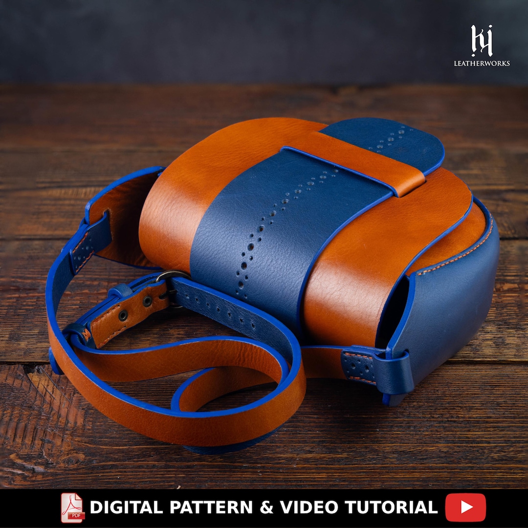 Leather Bag Pattern - Modern Crossbody Bag Template - DXF and SVG Laser ...