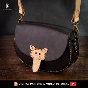 Shoulder Bag Pattern // Small Leather Purse Pattern// Digital Template