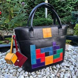 Leder Einkaufstasche Muster - Tote Bag - Digitales Leder Muster / US Letter Size