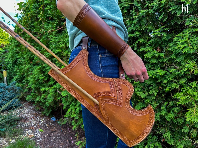 Leather Turkish Quiver & Bracer Pattern: Medieval Archer Set (PDF ...