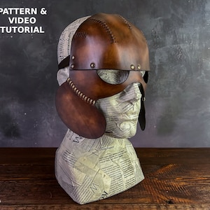 Butcher Leather Mask Pattern / Kinky Mask Pattern / Halloween Costume / S-M-L Size