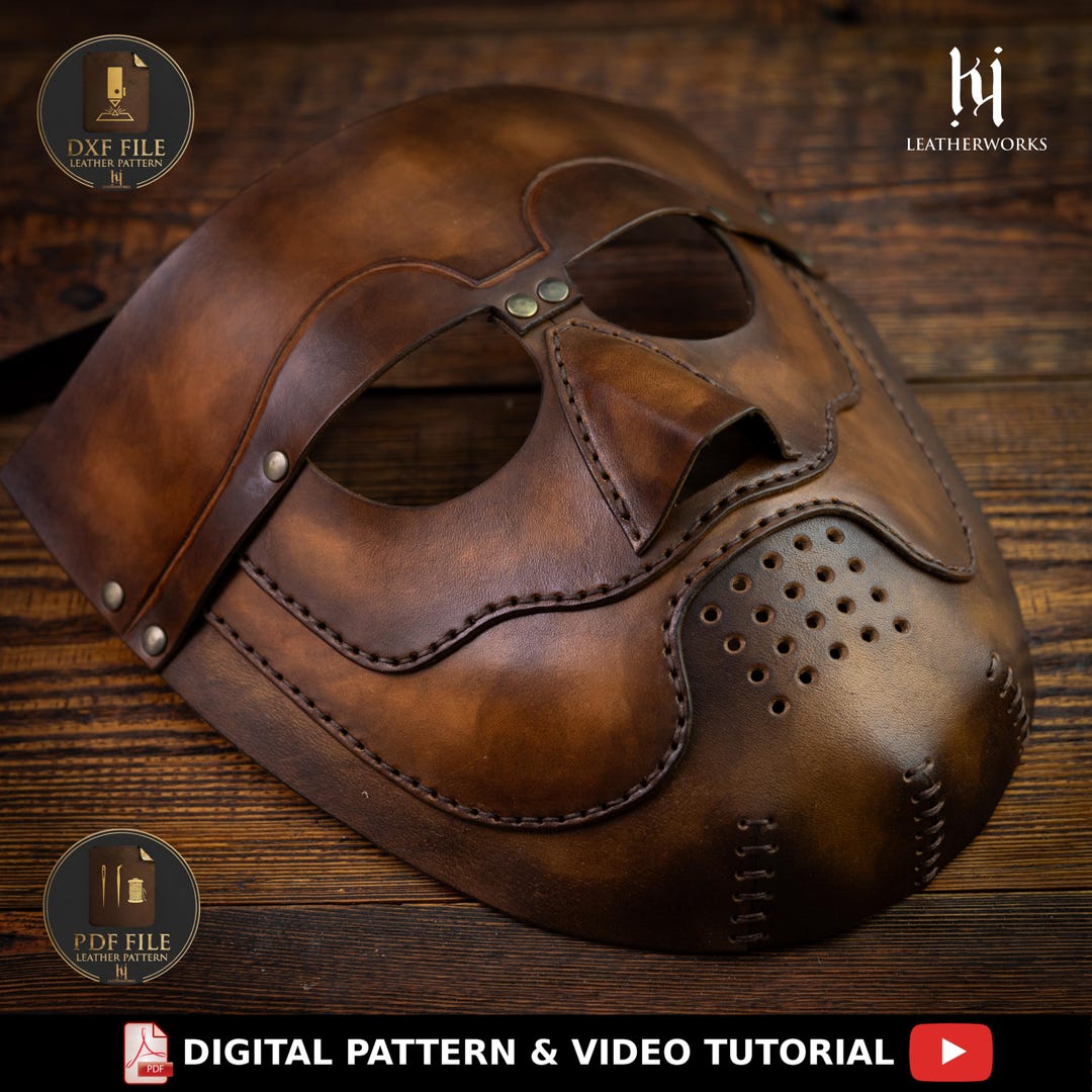 Leather Mask Pattern - Medieval Torturer - S-M-L Sizes Halloween ...