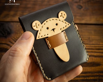 Cute Card Holder Leather Pattern , Mini Wallet Pattern , Cardholder Pattern PDF , Compact Wallet Pattern , Leather Pattern PDF