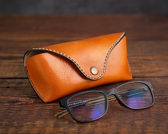 Leather Glasses Pouch Pattern PDF - DIY Leathercraft Project, Digital Download