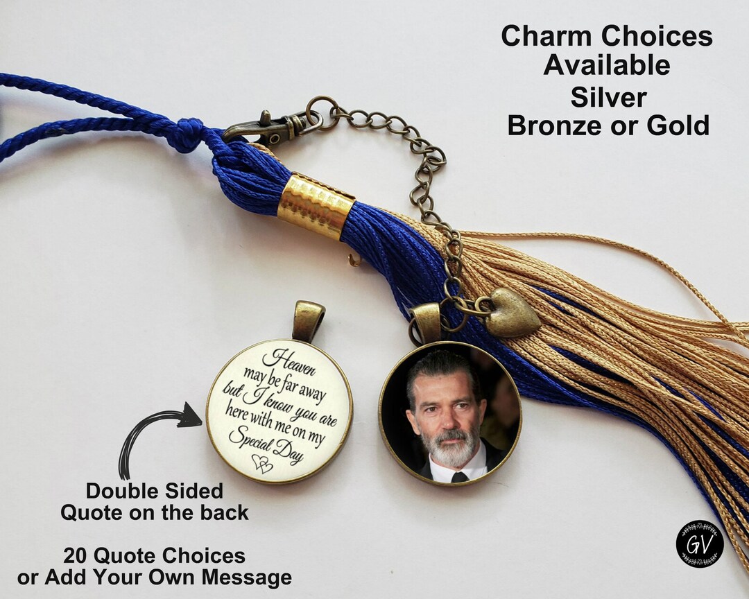Custom Graduation Tassel Memorial Photo Charm