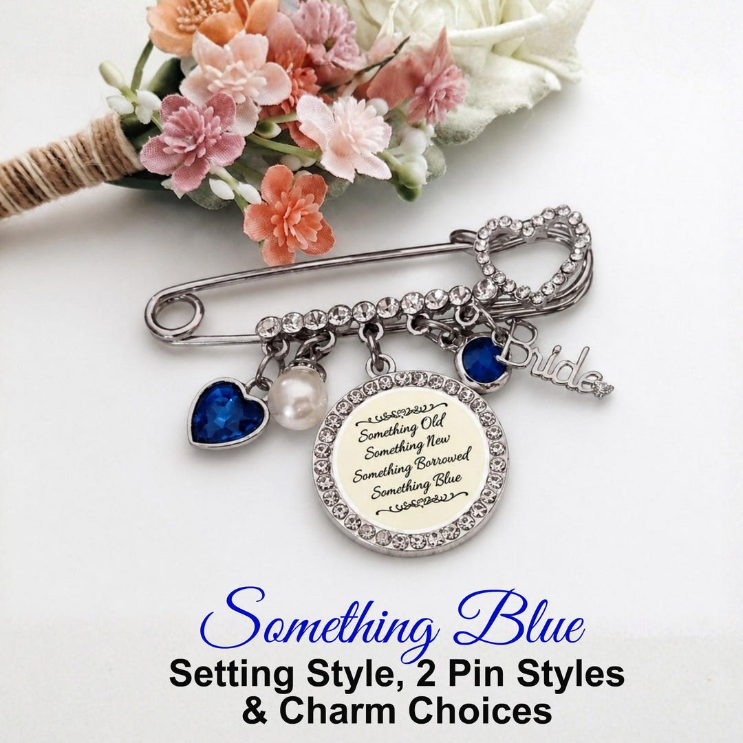 To Pin Something Bridal Pin-something BLUE Something NEW Bridal Pin- Daughter Gift-blue ...