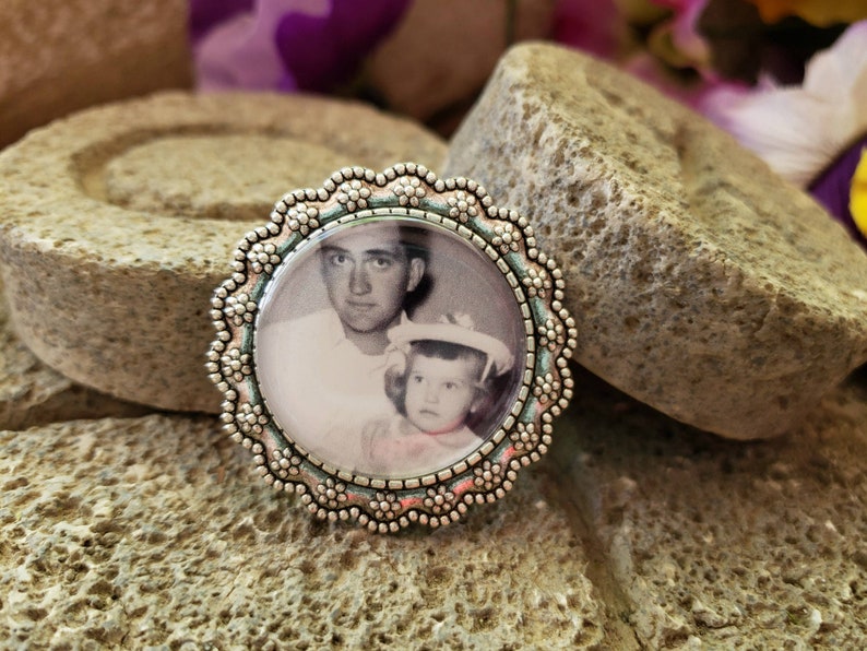 Wedding Brooch Groom Lapel Pin Photo Wedding Pin Brooch Pin Complete Kit Boutonniere Pin Corsage Pin DIY Do It Your Self