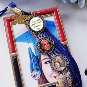 Custom Graduation Tassel Memorial Photo Charm