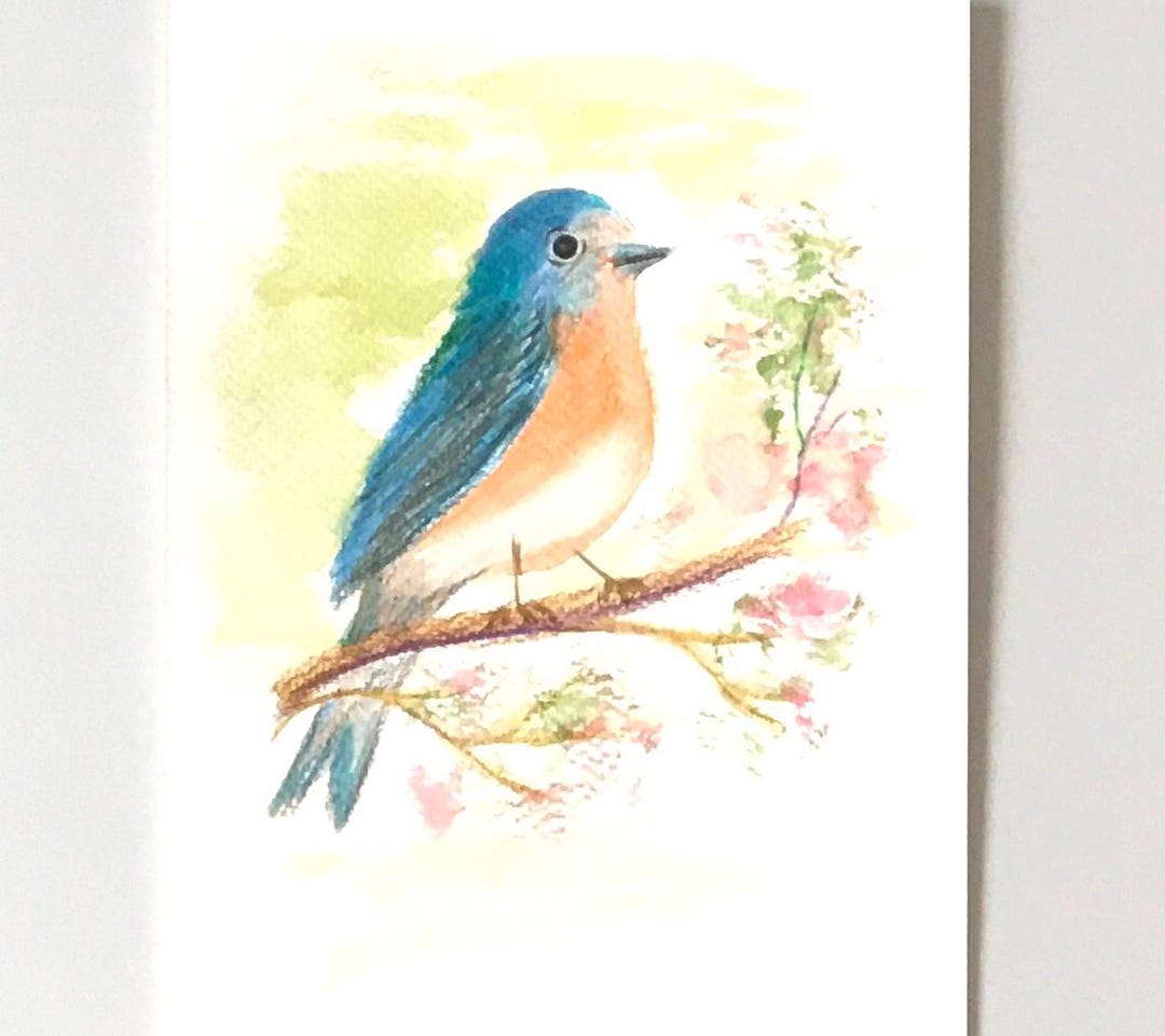 ロビンバード オリジナル水彩画（印刷ではありません） - Etsy 日本