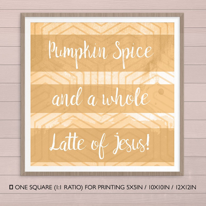 Pumpkin Spice Latte Art-fall Decor-latte Art for the Kitchen - Etsy