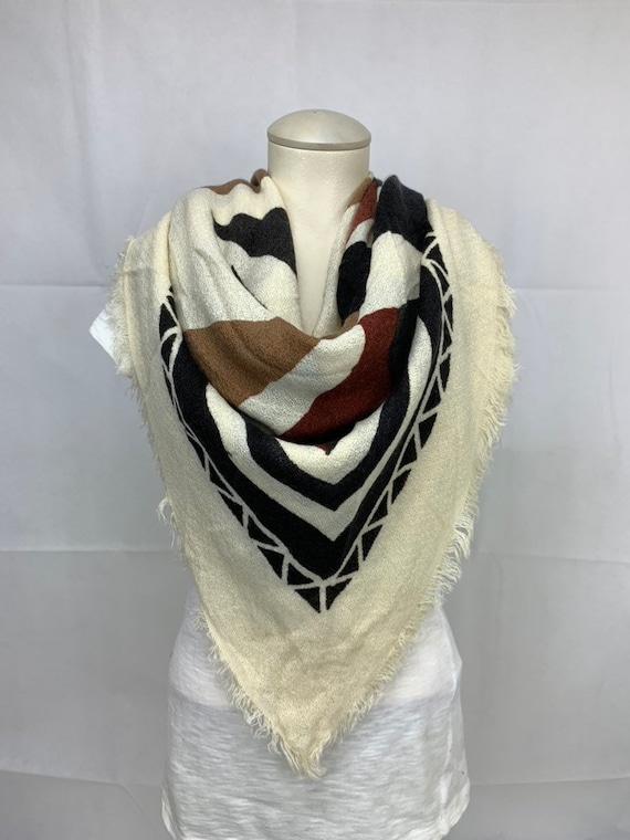 Black and sale tan blanket scarf