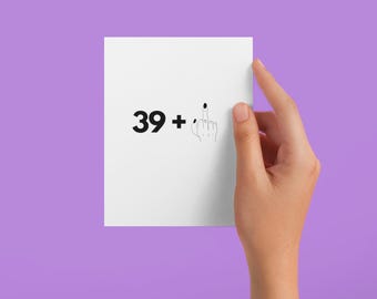 40th Birthday Card, Funny Birthday Card, 40th Birthday, Birthday Milestone, Sarcastic Birthday, Birthday Cards at JefferyRoseCo