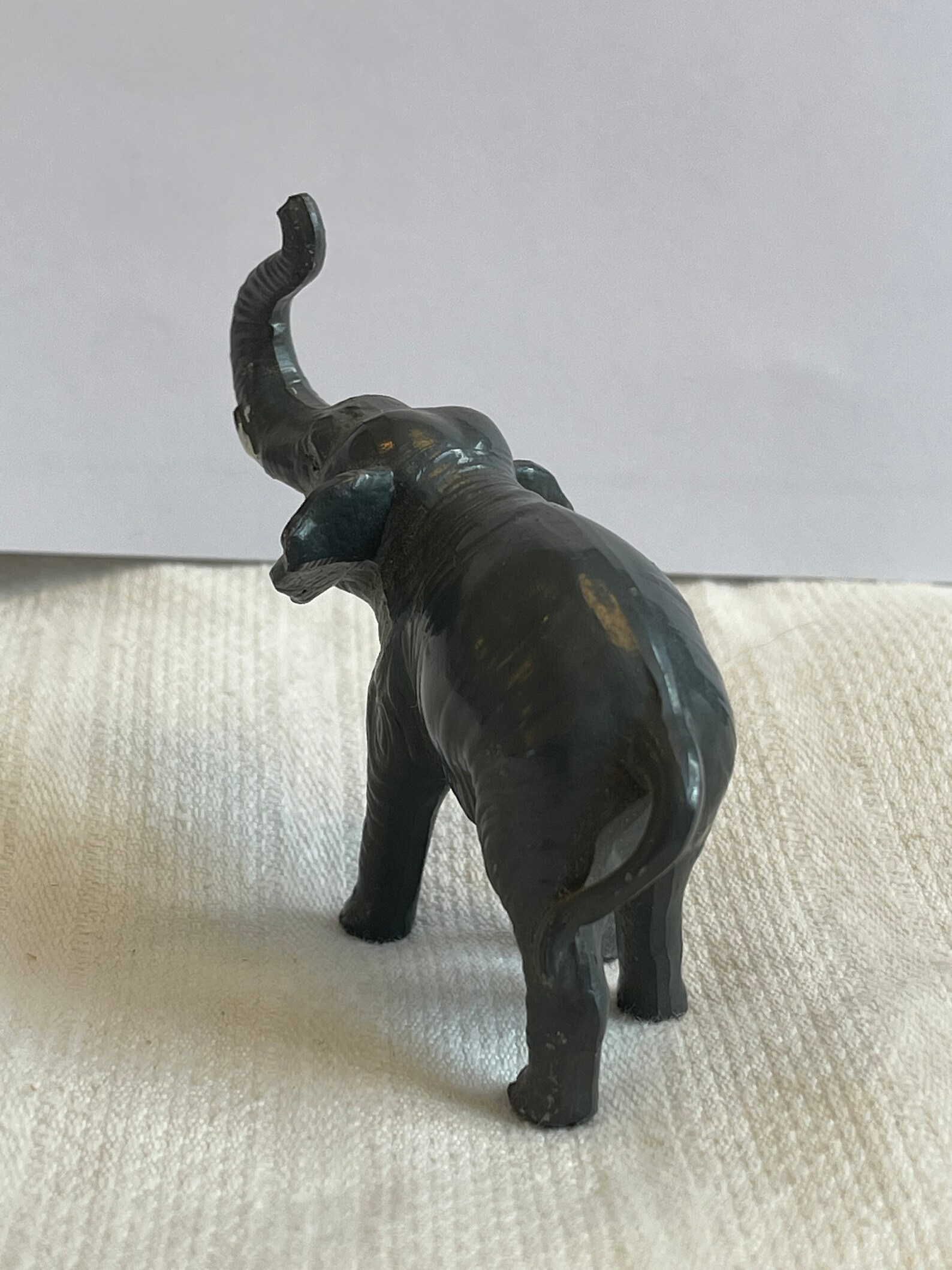 Antique Cast Iron Painted Safari Elephant Figurine Etsy
