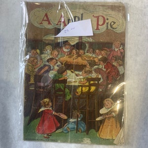 A Apple Pie” Vintage Linen Print Children’s Book
