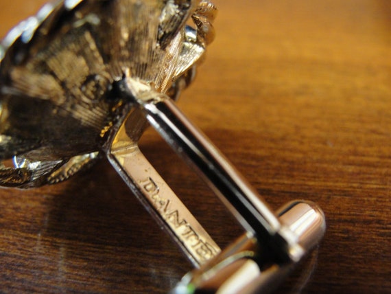 vintage Dante smoky quartz cufflink and tie pin s… - image 4