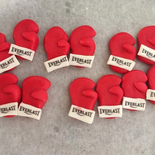 Personalized Boxing Gloves Party Birthday Cupcake Pick Toppers Etsy