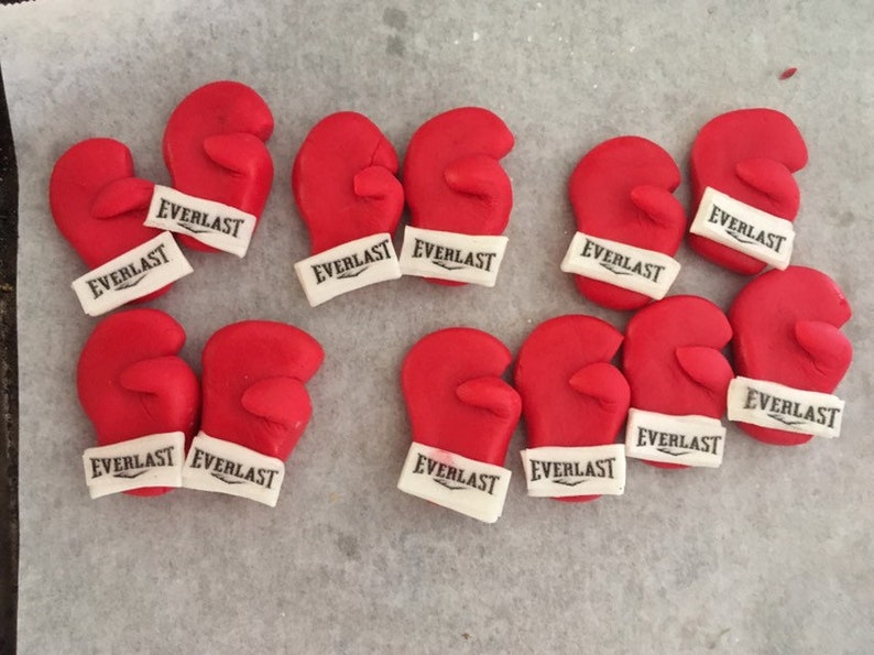 Boxing Glove Cupcake Toppers 12pcs Etsy