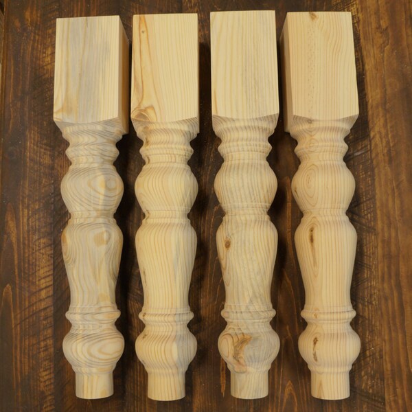 Elegant Farmhouse Dining Table Legs, set of 4. Husky 5x5" 29" Tall