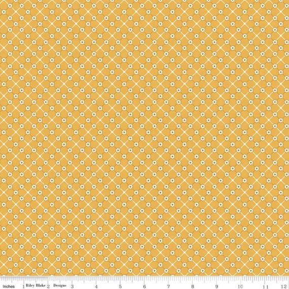 Bee Plaids - 1/4 Yard (C12035 Sunflower Daisy) by Lori Holt for Riley Blake Designs