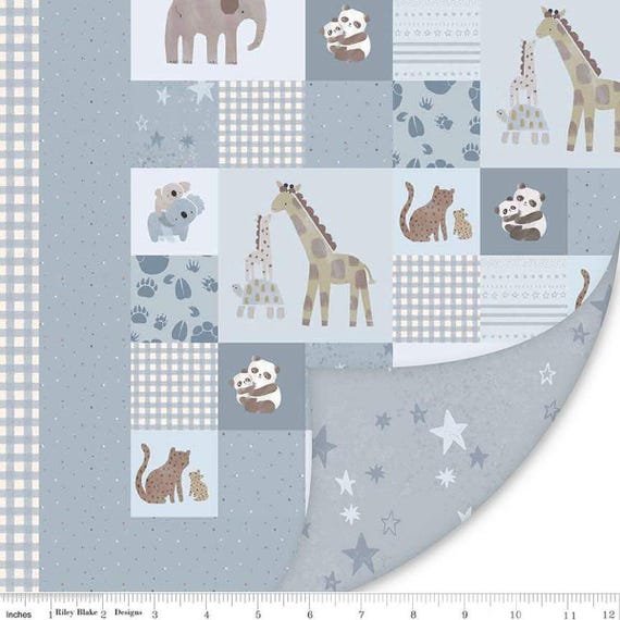 Double Lush Velvet Panel (LV16566 Safari Stargazing Blue) by Riley Blake Designers