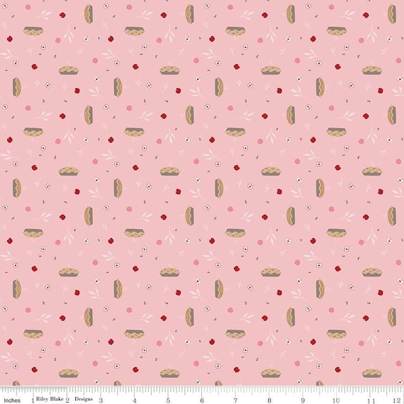 To Grandmother's House-1/2 Yard Increments, Cut Continuously (C14373 Grandma's Apple Pie Pink) by Jennifer Long for Riley Blake Designs