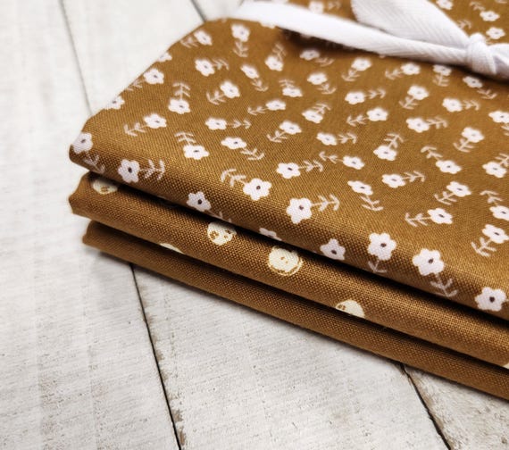 Blush 'n Butterscotch - Half Yard Bundle (3 Cinnamon Fabrics) Simple Simon & Company for Riley Blake Designs