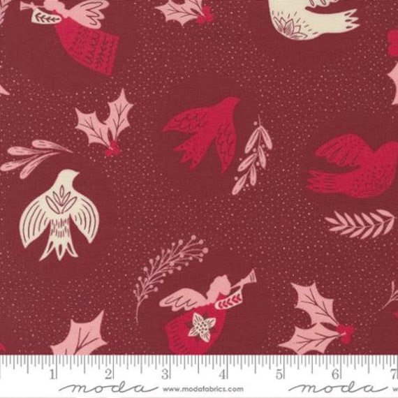 Good News Great Joy-1/2 Yard Increments, Cut Continuously (45560-14 Hark Birds Midnight) by Fancy That Design House for Moda