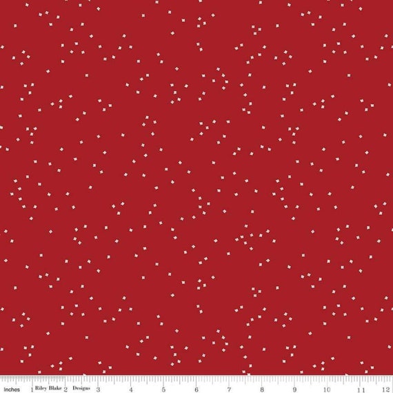 Blossom by Christopher Thompson for Riley Blake Designs- C715 Barn Red- 1/2 Yard Increments, Cut Continuously