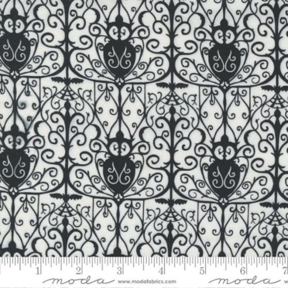 Spellbound-1/2 Yard Increments, Cut Continuously (43143-11 Garden Gates Damask Ghost) by Sweetfire Road for Moda