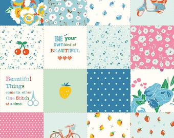 Cotton Nook - 1/2 Yard Increments, Cut Continuously (C17978 Patchwork Blue) by Minki Kim for Riley Blake Designs