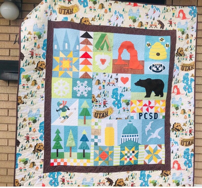 56 x 60 Finished size Utah Quilt PAPER Pattern by Riley Blake Designs P120