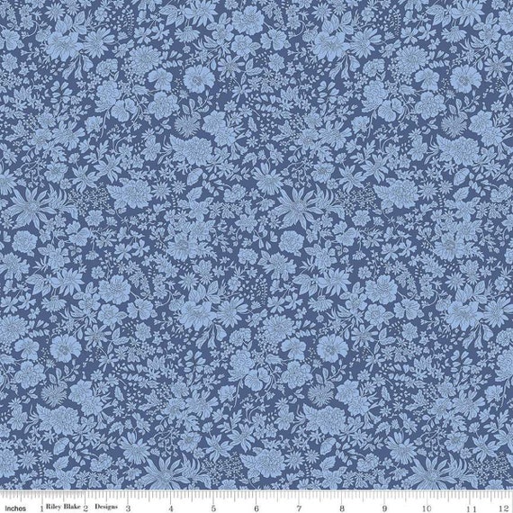 Emily Belle (01666442A Ultramarine) Liberty Fabrics for Riley Blake Designs