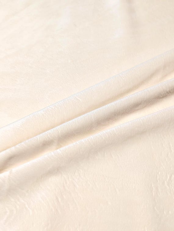 Silky Minky Solid 60"- 1/2 Yard Increments, Cut Continuously (7580-Ivor Ivory) by QT Fabrics