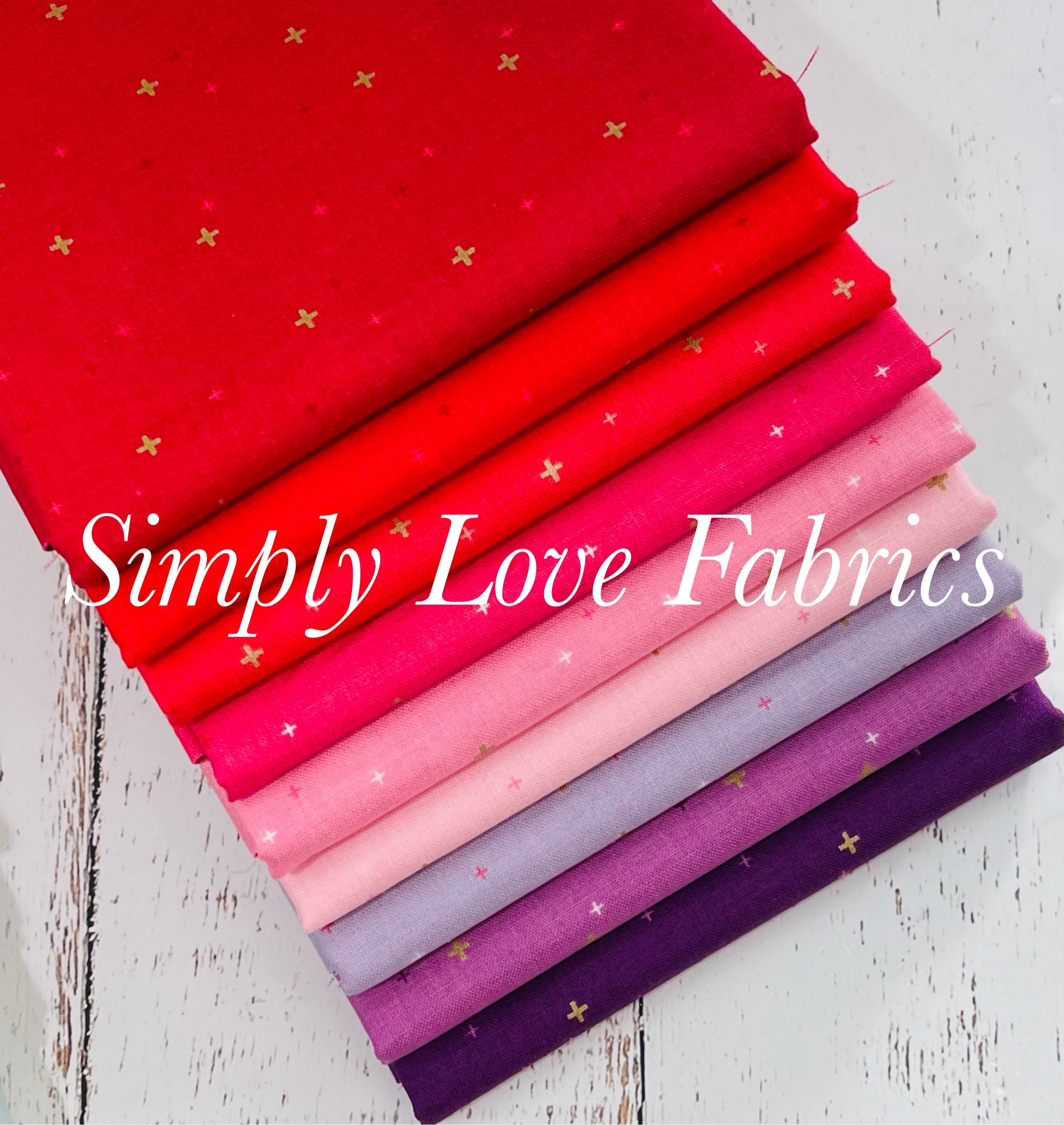 Sparkler 1/2 Yard Bundle (6 Fabrics With Gold Metallic) by Melissa