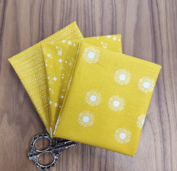 Moonchild - Half Yard Bundle (3 Curry Fabrics) by Fran Gulick for Riley Blake Designs