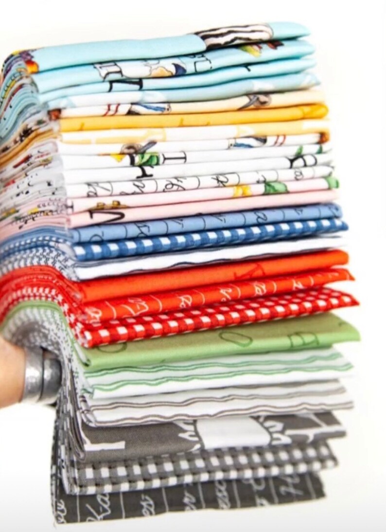25 Fabrics 12 Yard Bundle by J Wecker Frisch for Riley Blake Designs Hungry Animal Alphabet